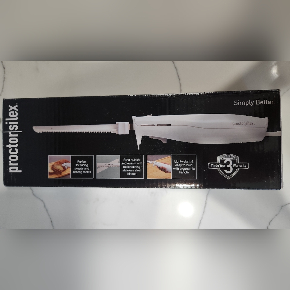 Proctor Silex Electric Knife - White Brand New In A Box